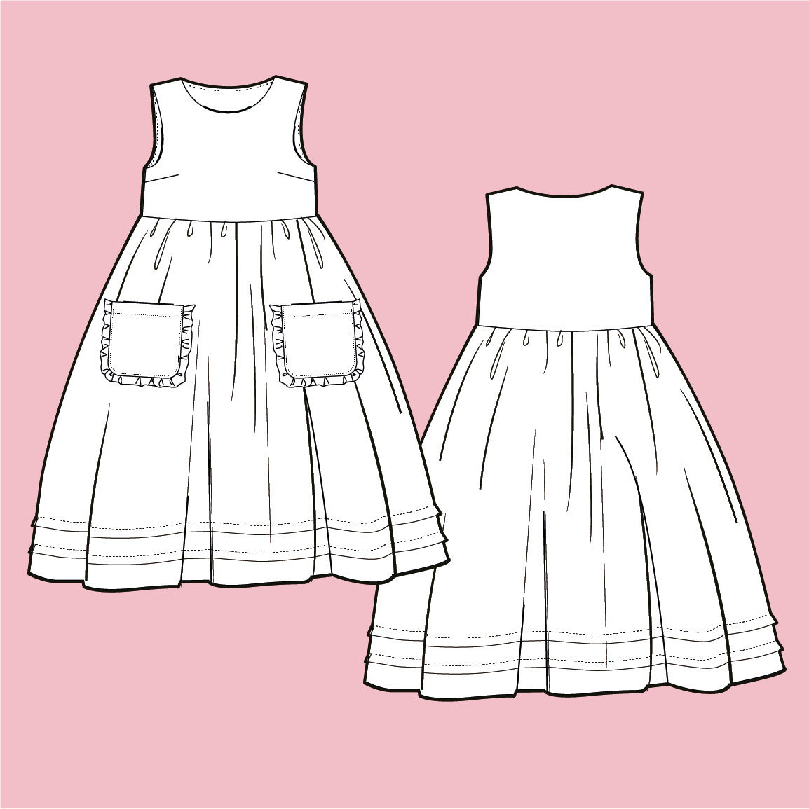 The Winnie pinny dress